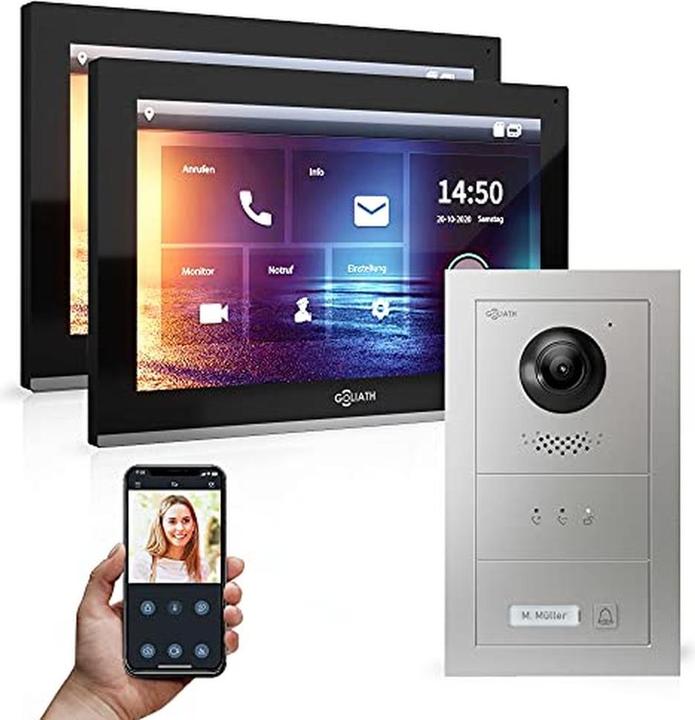 Goliath Toys Interphone vidéo Full-HD avec application, station de porte tactile et module de retour