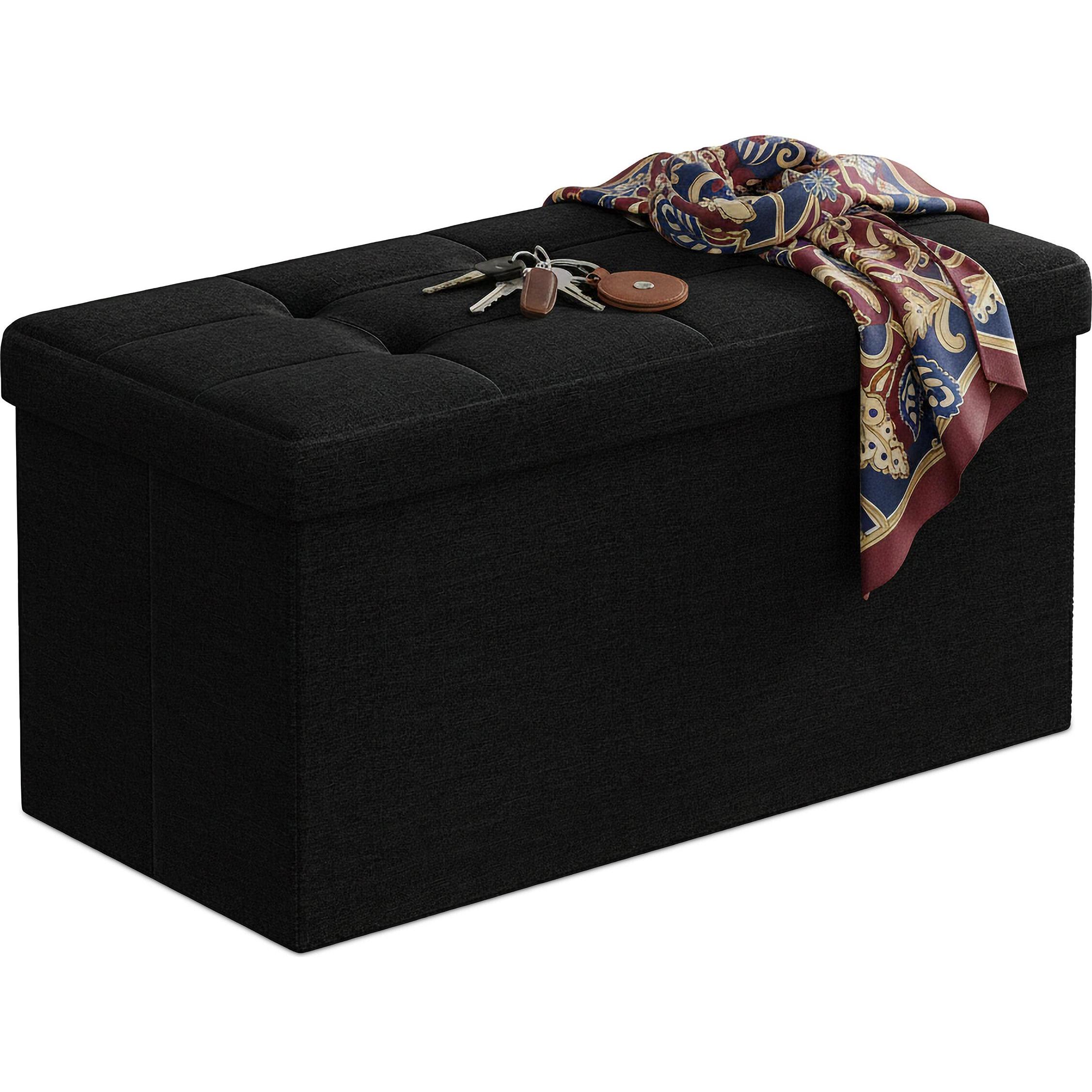 Relaxdays, Panca, Sitzbank aus Stoff (76 cm)