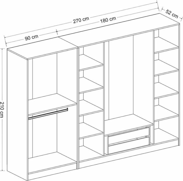 Produktbild Skye Decor Kaley (225 x 52 x 210 cm)