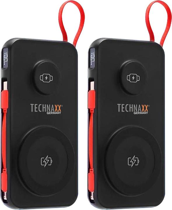 Image du produit Technaxx 2er-Set 3in1 Wireless Powerbank 10000mAh, MagSafe-komp. (10000 mAh, 22.50 W)