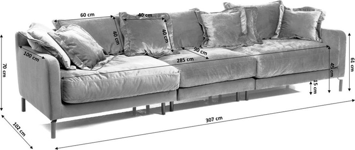 Produktbild Kare Design Sofa Lullaby 3-Sitzer Petrol (3-Sitzer)