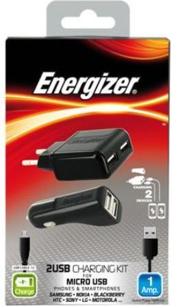Image du produit Energizer Classic MicroUSB 3in1 Kit de charge 2 USB pour appareils micro-USB (2 ports)
