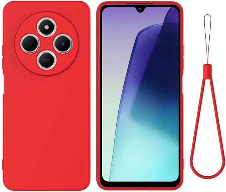Produktbild Cover-Discount Xiaomi Redmi 14C / Poco C75 - Silikon Gummi Hülle mit Riemen (Xiaomi Redmi 14C, Xiaomi Poco C75)