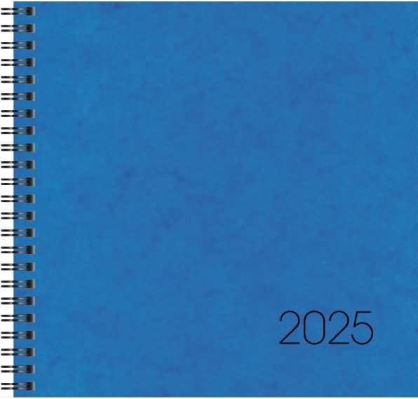 Image du produit Brunnen Calendrier carré 766 21x20,5cm 1 semaine/2 pages couverture cartonnée bleue 2025