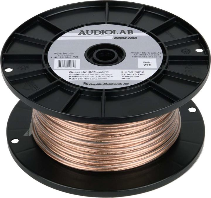 Audiolab Hiflex-LS-Kabel, transparent, 2x1.5mm2, 200m (1.50 mm²)