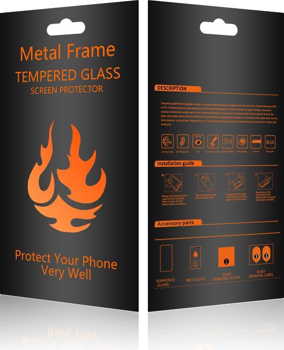 Actual product image OEM Tempered glass metal frame for Samsung Galaxy A16 4G / A15 5G black frame (Display)