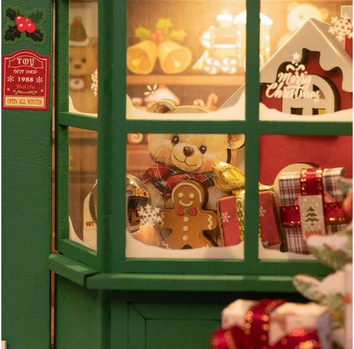 Actual product image Robotime Bausatz Santa's Toy Shop
