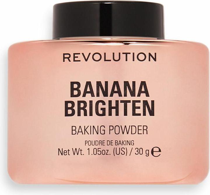 Makeup Revolution Banana Brighten Loose Baking Powder Illuminating Loose Face Powder 30G