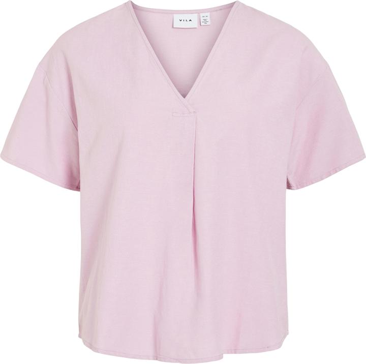 Actual product image Vila V-Ausschnitt Oberteil mit kurzen Ärmeln (40)