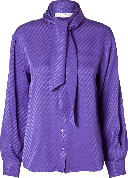 Actual product image Selected Femme Bow satin blouse (34)
