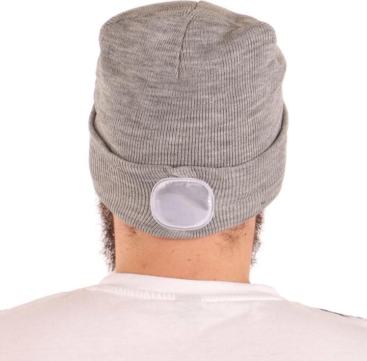 Produktbild Sixtol Cap mit Stirnlampe 180lm, wiederaufladbar, USB, Universalgrösse, Baumwolle/PE, hellgrau (180 lm)