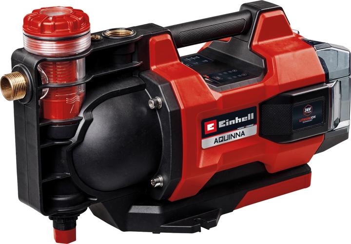 Produktbild Einhell Akku-Gartenpumpe Aquinna 36/38 F LED Automatic + 2x Starterset