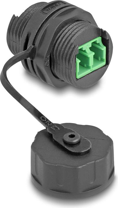 Actual product image Delock Fibre optic cable connector LC duplex socket to LC duplex socket (Cable connection box)