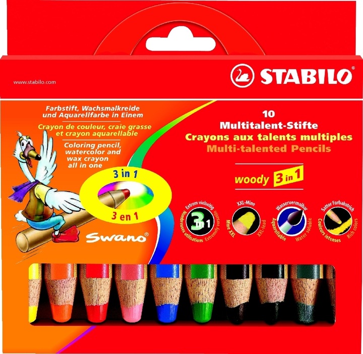 Image du produit STABILO woody 3 in 1 (Multicolore, 10 x)