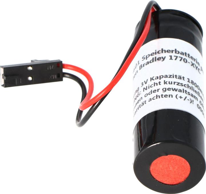Actual product image AccuCell Allen Bradley Speicherbatterie 1770XYC, 1785-L20BK, 1785-L40BK, 1785-L60B 3 Volt 1800mAh 17x45,5mm (Device specific, 1800 mAh)