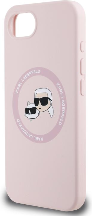 Produktbild Karl Lagerfeld Back panel cover - Liquid Silicone K&CH Heads MagSafe Case for iPhone SE4 Pink (Apple iPhone 16e)