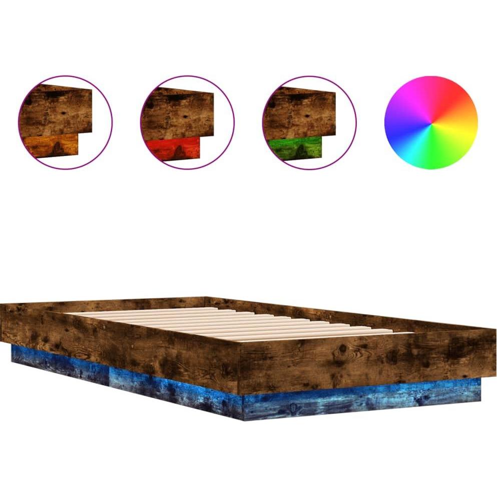 Thumbnail - VidaXL, Bett, Bettgestell mit LED (75 x 190 cm)