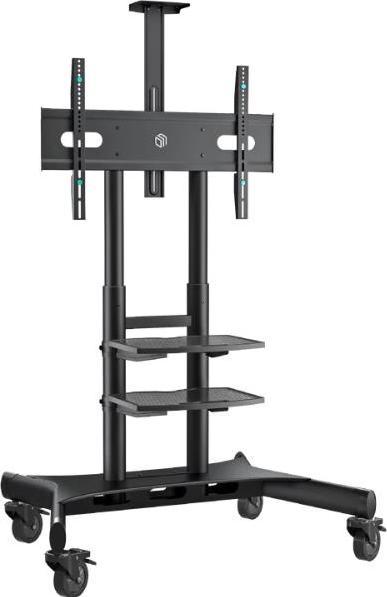 Actual product image Onkron TV mobile stand for 50 - 83" with shelves, height adjustable, black (86", 90 kg)