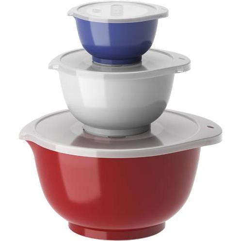 Magni Rosti - Margrethe Mixing Bowl French Set – 6 Pieces – 0.25 + 0.75 + 3 Litres – Red, White, Blue, Ciotola + Scodella, Multicolore