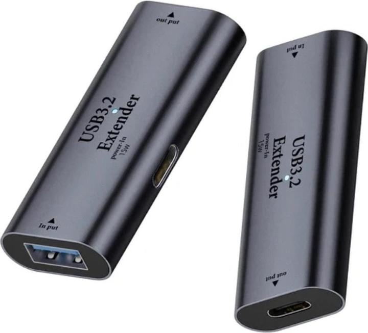 PowerGuard Adaptateur d'extension USB-A 3.2 vers USB-C 3.2 femelle (10 m, USB 3.2, 15 W)