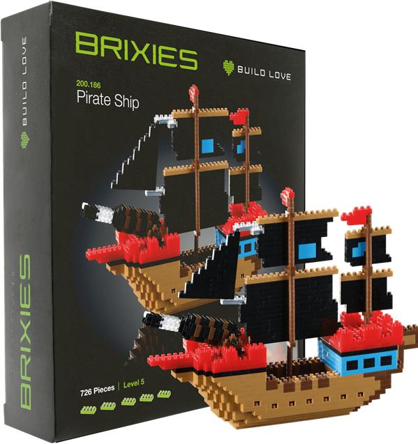 Actual product image Brixies pirate ship