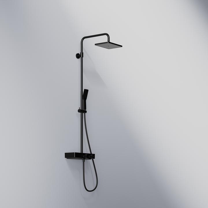 Productafbeelding Steinberg Serie 390 douchesysteem, glazen planchet, thermostaat, Easy Clean, regendouche, handdouche