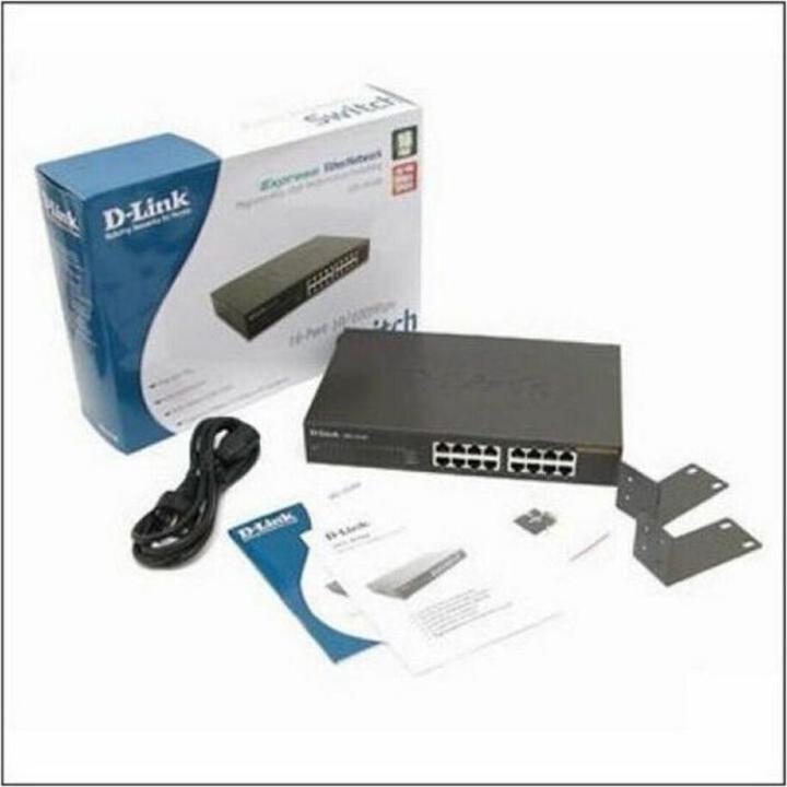 Actual product image D-Link DES-1016D: 16Port Switch, 100Mbps (16 ports)