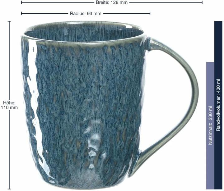 Produktbild Leonardo Tasse Matera 430ml Blau (430 ml, 6 x)