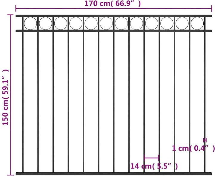Produktbild vidaXL Zaunfeld