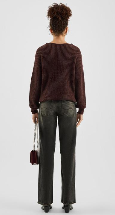 Produktbild s.Oliver Strickpullover Strickpullover mit V-Auschnitt (XXL)