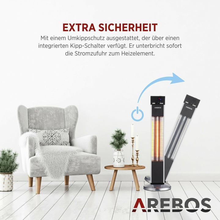 Actual product image Arebos Infrared heater (2000 W)