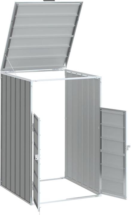 Produktbild vidaXL Mülltonnenbox für 3 Tonnen Braun 216x81x115 cm Stahl