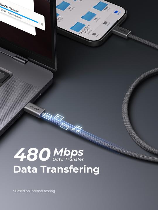 Image du produit Aukey USB-C to C Cable (1.80 m, USB 2.0, 240 W)