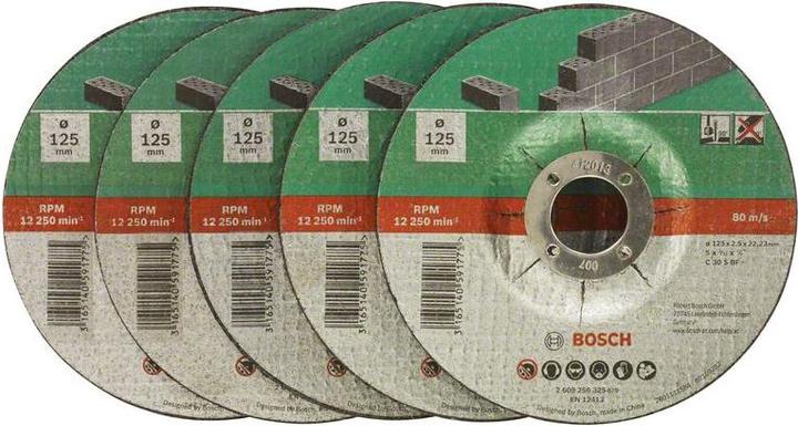 Produktbild Bosch Zubehör 5tlg. Trennscheiben-Set gekröpft für Stein D= 125 mm