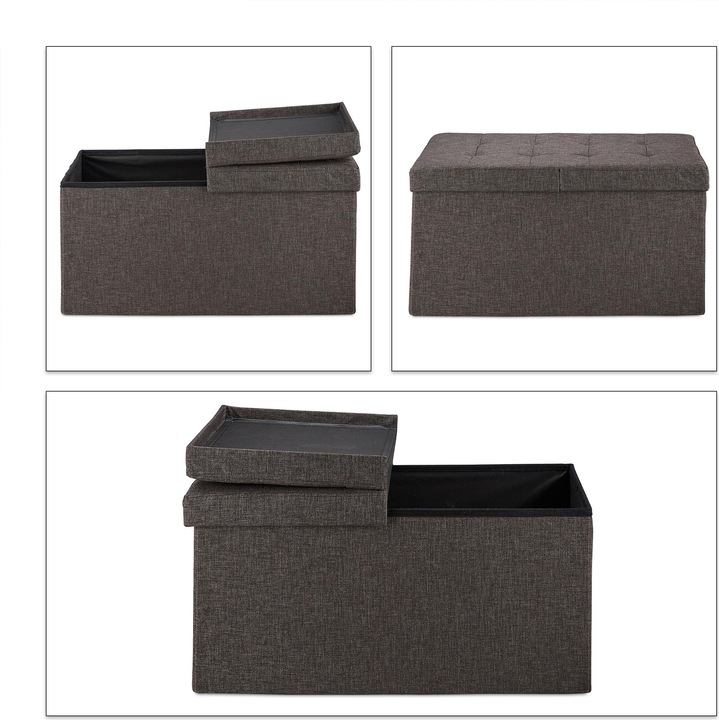 Image du produit Relaxdays Banquette avec espace, spacieuse (75.50 cm)