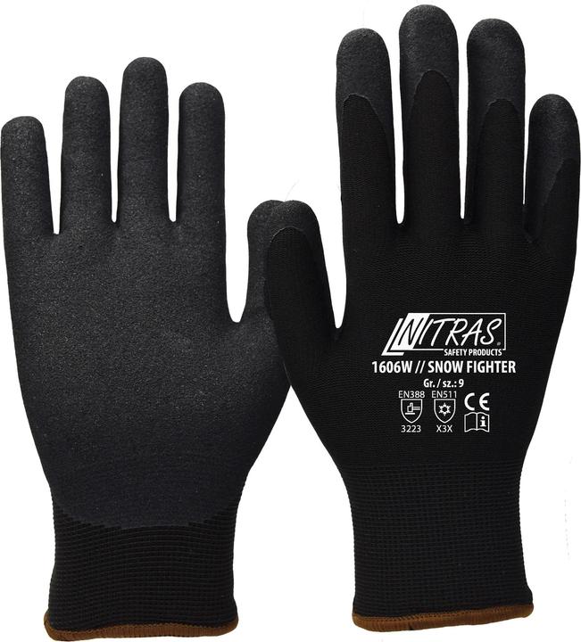 Produktbild Nitras unisex Arbeitshandschuhe SNOW FIGHTER schwarz Grösse L 1 Paar