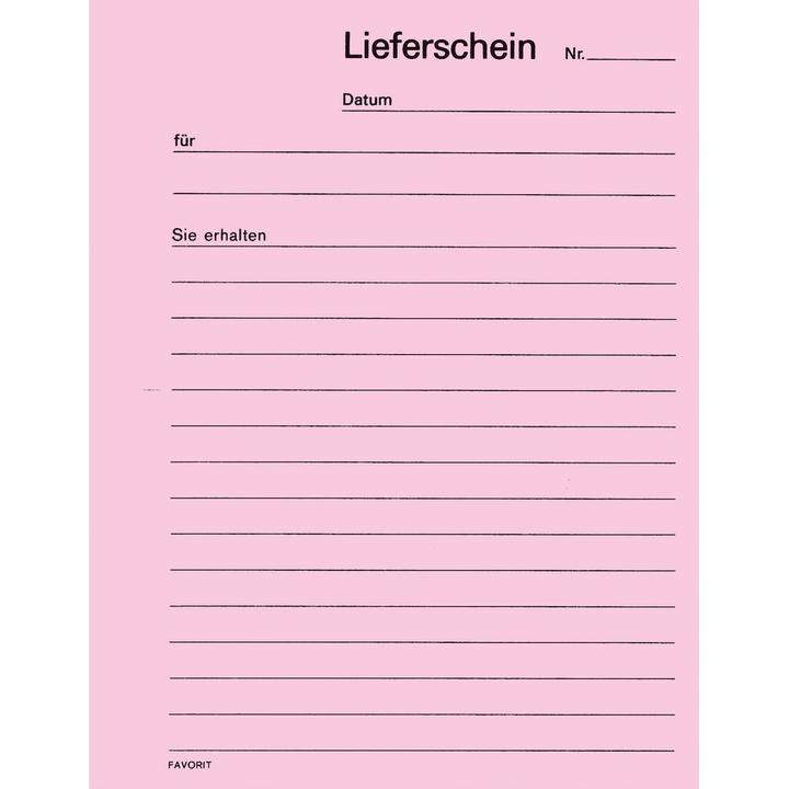 Produktbild Favorit Durchschreibebuch Lieferscheine mit Selbstdurchschreibepapier (100x)