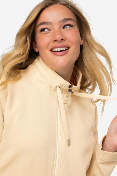 Produktbild Laurasøn Sweatjacke, Stehkragen, Rücken-Print, Zipper, OEKO-TEX (L)