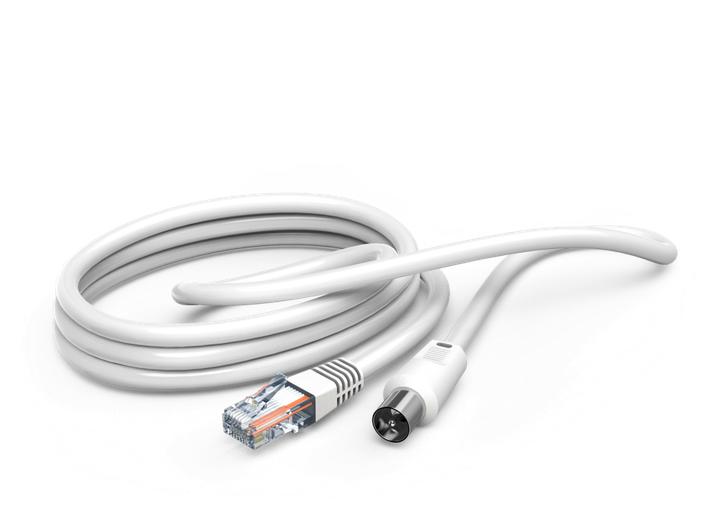 Produktbild Hama Antennen-Kabel - Koax-Stecker - RJ45-Stecker (75 dB, Antennenkabel)