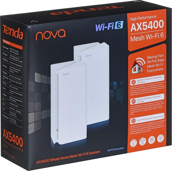 Actual product image Tenda AX5400 Dual-band Home Wi-Fi 6 Mesh System