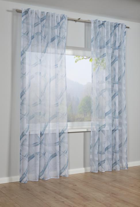 Immagine prodotto Gardinia Sciarpa con nastro per tende, voile dolly con stampa (140 x 245 cm)