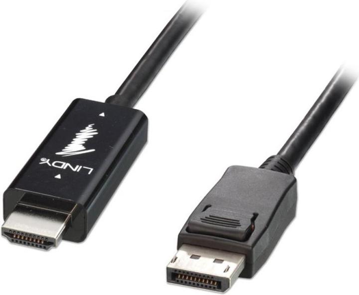 Actual product image Lindy HDMI - DisplayPort (2 m, DisplayPort, HDMI, 1.4)