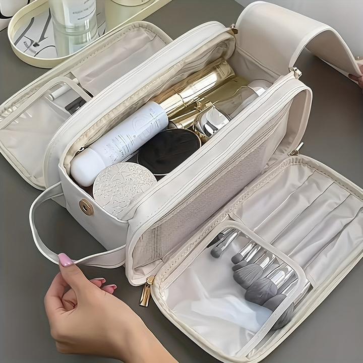 Actual product image Only-Bags.Store Cosmetic bag made of imitation leather with large capacity - water-repellent, dirt-repellent and