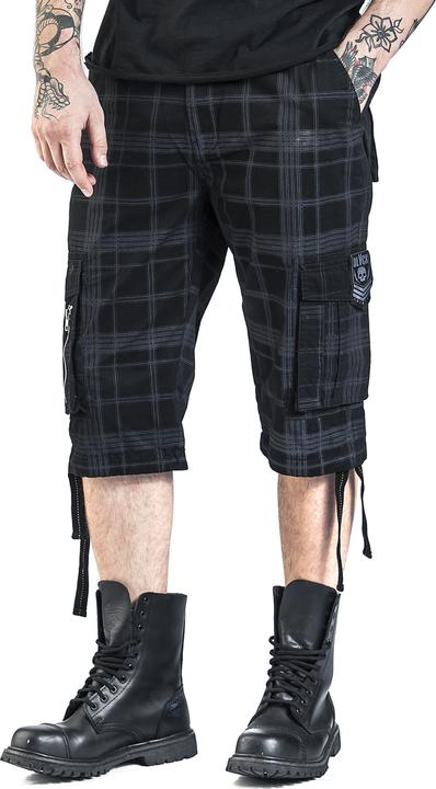 Image du produit Black Premium schwarze Shorts mit karo Muster (L)