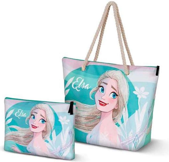 Immagine prodotto Karactermania Borsa da spiaggia Summer Soleil La Regina dei Ghiacci 2 (Frozen 2), blu, 52 x 37 cm
