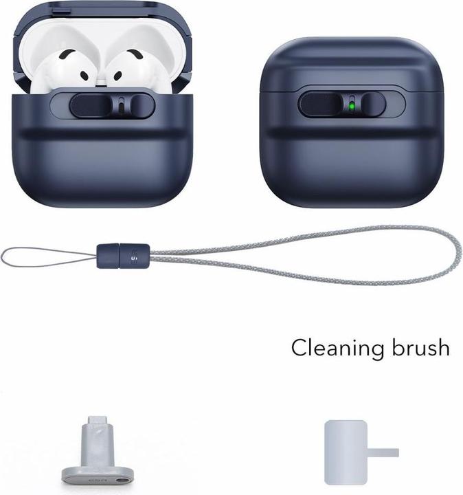 Actual product image ESR Pulse Halolock Magsafe case for AirPods 4 - blue (Headphone sleeve)