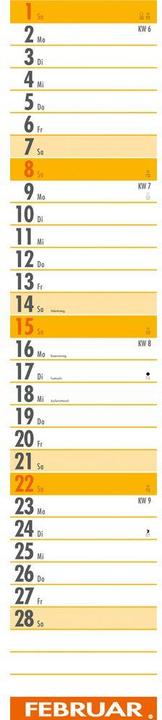 Energie-Label Supermemo Kalender 2026 (17 x 85 cm, Harter Einband, Deutsch)