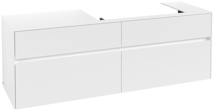 Actual product image Villeroy & Boch Collaro vanity unit 1600x548x500 mm, 4 drawers, for washbasin right, C02700