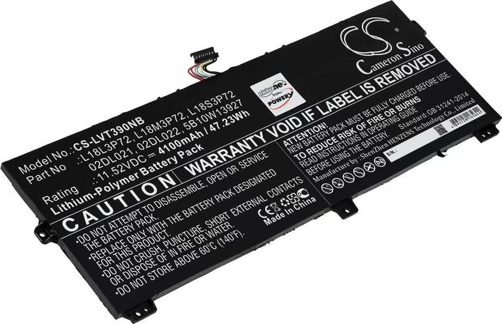 AccuCell Batteria Lenovo ThinkPad X390 Yoga 20NQS05R00, tipo L18L3P72 (4100 mAh)