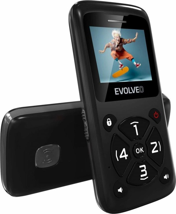 Actual product image Evolveo EasyPhone ID, mobile phone for seniors, black (2G)